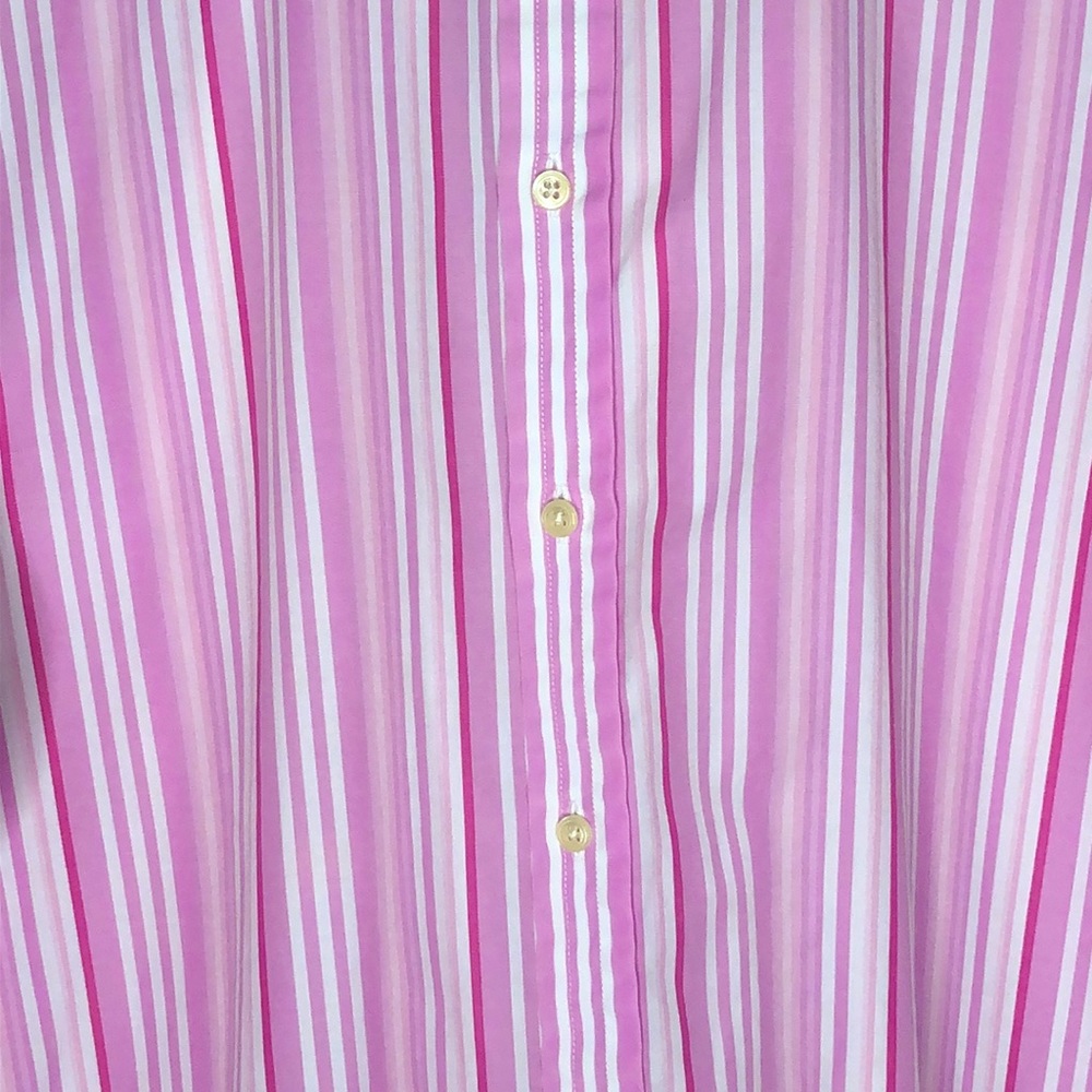 Thomas Pink pink striped superfine two fold dress shirt. Size 16/34 - Picture 3 of 7